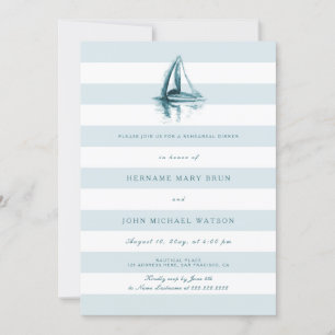 Probe Segelboot Wasserfarbe einladen Einladung