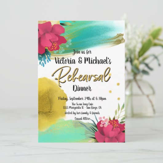 Probe Tropical Ocean Breeze Einladung (Stehend Vorderseite)