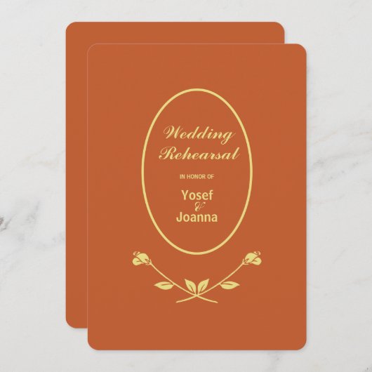 Probe und Abendessen Einladung (Vorne/Hinten)