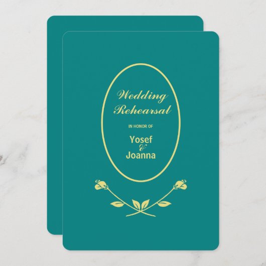 Probe und Abendessen Einladung (Vorne/Hinten)