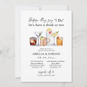 Probe und Getränke am Abend im Hotel Einladung (Vorderseite)