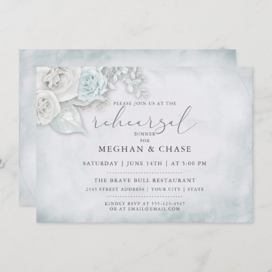 Probe Vintag Ice Einladung (Vorne/Hinten)