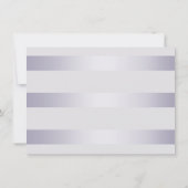 Probe | Violet Silber Shimmer Strip Monogram2 Einladung (Rückseite)