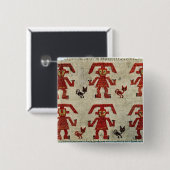 Probe von Lambayeque Gewebe mit einer Zahl Button (Vorne & Hinten)