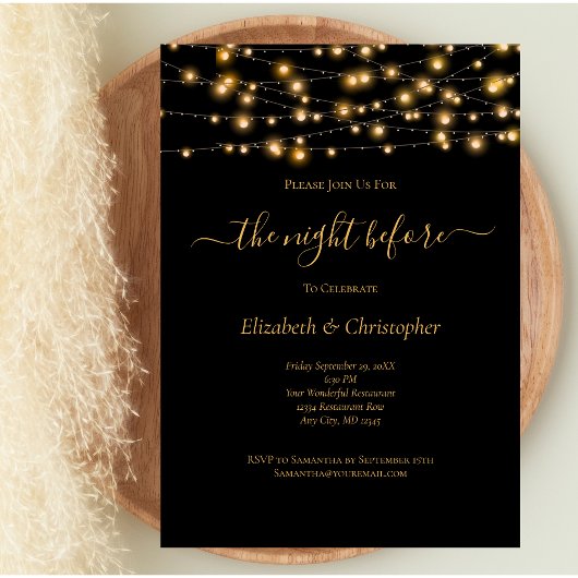 Probe vor Black Gold Lights Einladung