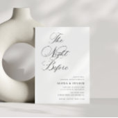 Probe vor dem Abendessen mit schwarzer Kalligrafie Einladung