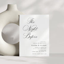 Probe vor dem Abendessen mit schwarzer Kalligrafie