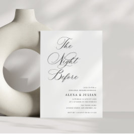 Probe vor dem Abendessen mit schwarzer Kalligrafie Einladung