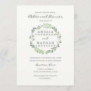 Probe Wasserfarbe Abendessen Einladung