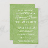 Probe Wasserfarbe Abendessen Einladung (Vorne/Hinten)