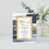 Probe Wasserfarbe Abendessen Einladung | ABSTRAKT (Stehend Vorderseite)