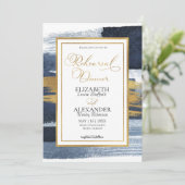 Probe Wasserfarbe Abendessen Einladung | ABSTRAKT (Stehend Vorderseite)