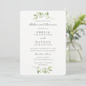 Probe Wasserfarbe Leaf Einladung (Stehend Vorderseite)