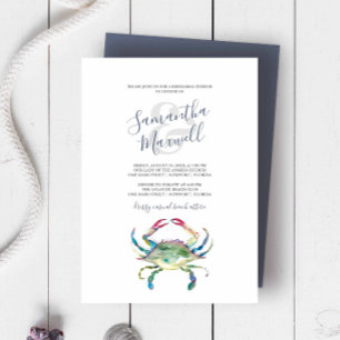 Probe Watercolor Crab Einladung