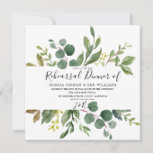 Probe Watercolor Green Leaf Einladung (Vorderseite)