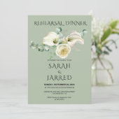 Probe Watercolor White Calla Lilies Bouquet Einladung (Stehend Vorderseite)