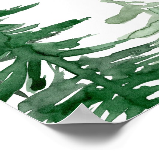 Probe Watercolor Woodland Willkommen Poster (Ecke)