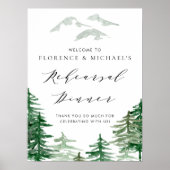 Probe Watercolor Woodland Willkommen Poster (Vorne)
