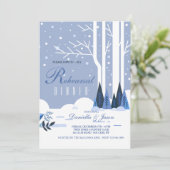 Probe Winter Dinner Party Einladung (Stehend Vorderseite)