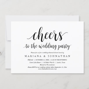 Probe zum Abendessen bei Hochzeiten Party Einladung