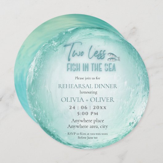 Probe zum Thema Strand Einladung (Vorne/Hinten)