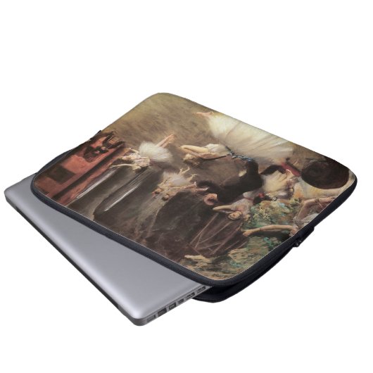 Probe zur Bühne von Edgar Degas Laptopschutzhülle (Vorne Knopf)