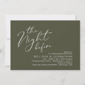 Probedinner am Abend vor der Hochzeit Einladung (Vorderseite)
