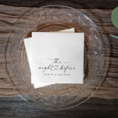Probedinner am Abend Vor der Modernen Hochzeit Serviette