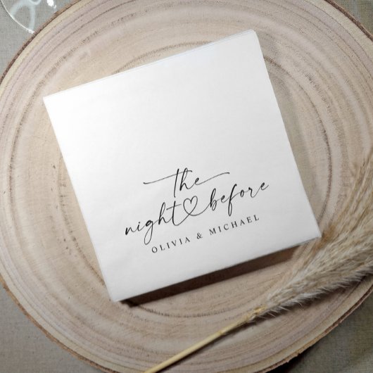 Probedinner am Abend Vor der Modernen Hochzeit Serviette