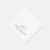Probedinner am Abend vor Schwarz & Weiß Serviette (Ecke)
