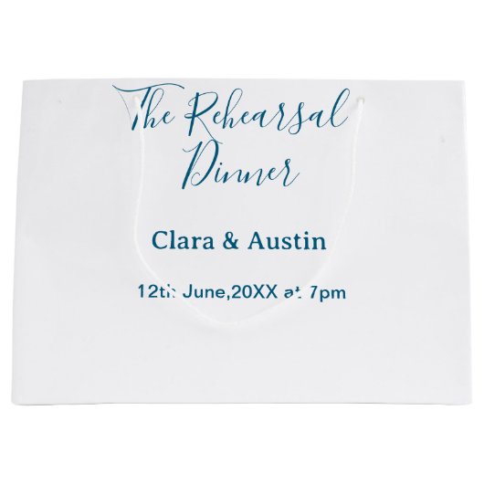 Probedinner am Abend zuvor einfach minimal m Große Geschenktüte (Vorderseite)