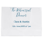 Probedinner am Abend zuvor einfach minimal m Große Geschenktüte (Rückseite)