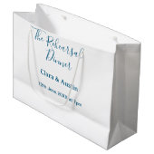 Probedinner am Abend zuvor einfach minimal m Große Geschenktüte (Vorderseite Schrägansicht)