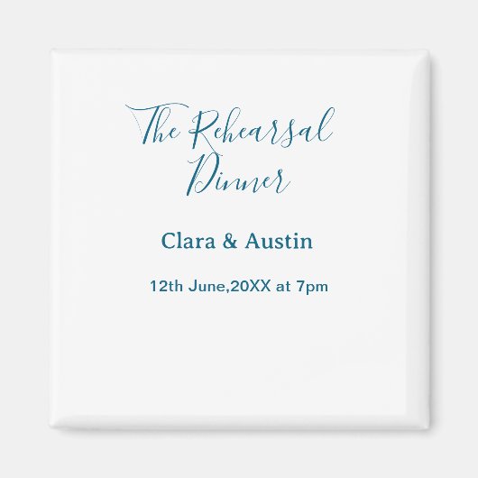 Probedinner am Abend zuvor einfach minimal m Magnet (Vorne)