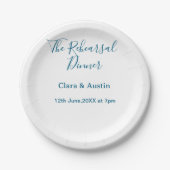 Probedinner am Abend zuvor einfach minimal m Pappteller (Vorderseite)