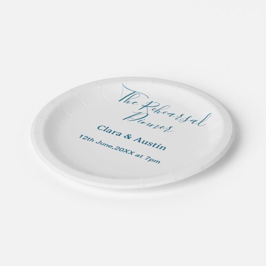 Probedinner am Abend zuvor einfach minimal m Pappteller (Schrägansicht)