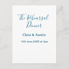 Probedinner am Abend zuvor einfach minimal m Postkarte