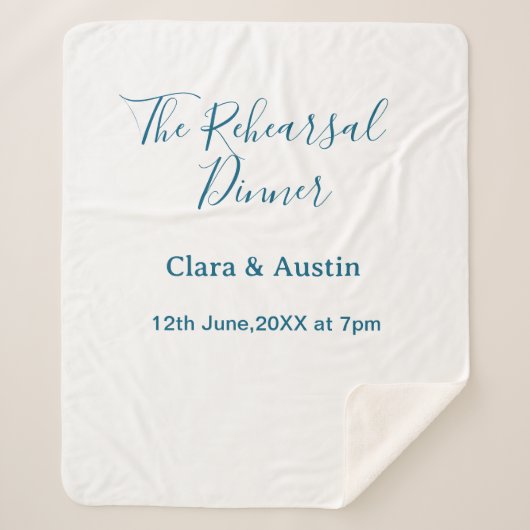 Probedinner am Abend zuvor einfach minimal m Sherpadecke (Vorderseite)