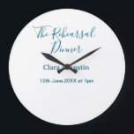 Probedinner am Abend zuvor einfach minimalistisch Große Wanduhr<br><div class="desc">Design</div>