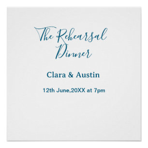 Probedinner am Vorabend einfach minimal m Poster