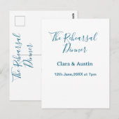 Probedinner am Vorabend einfach minimal m Postkarte (Vorne/Hinten)