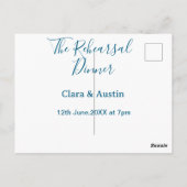 Probedinner am Vorabend einfach minimal m Postkarte (Rückseite)