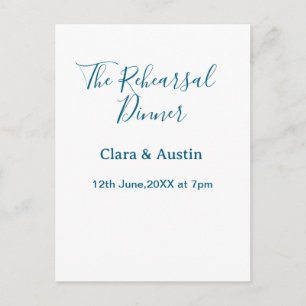 Probedinner am Vorabend einfach minimal m Postkarte