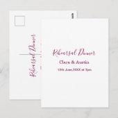 Probedinner am Vorabend einfach minimal m Postkarte (Vorne/Hinten)
