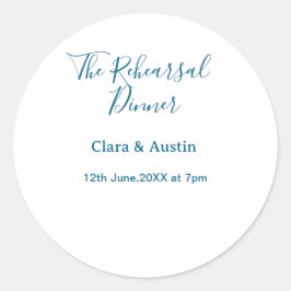 Probedinner am Vorabend einfach minimal m Runder Aufkleber