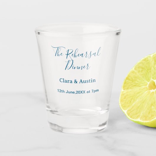 Probedinner am Vorabend einfach minimal m Schnapsglas (Vorderseite)