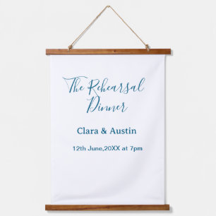 Probedinner am Vorabend einfach minimal m Wandteppich Mit Holzrahmen