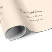 Probedinner Eine Nacht entfernt braun orange Paste Geschenkpapier (Rolleneckpunkt)