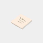Probedinner Eine Nacht entfernt braun orange Paste Post-it Klebezettel (angewinkelt)