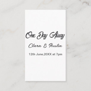 Probedinner Einen Tag entfernt Nacht vor Name da